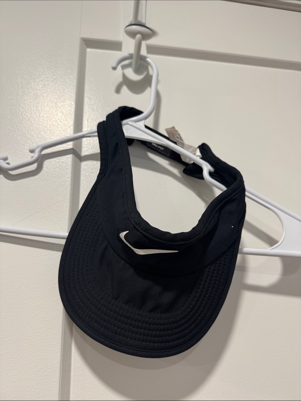 Nike Black Visor with White Swoosh